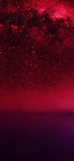 Cosmos Red Night Live Lake Starry Space iPhone Wallpaper