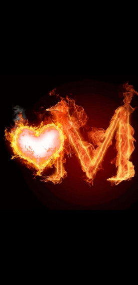Cute Fiery M Wallpaper