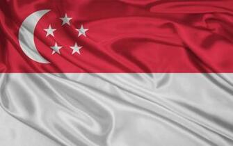 Singapore Flag Wallpaper Stock Photos