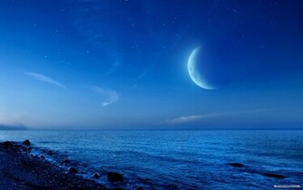 Wallpaper Nature Moonlight Landscape