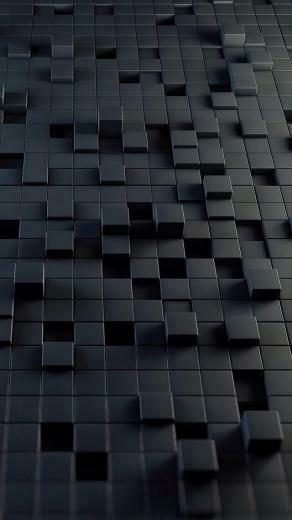 Black Blocks Wallpaper iPhone In 3d