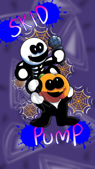 Skid And Pump Fnf Wallpaper By Theartistjw