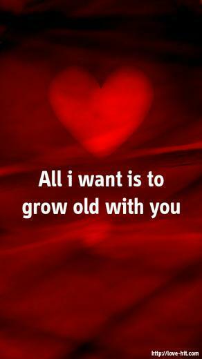 All I Want Is To Grow Old With You Love iPhone Wallpaper