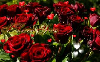 Love You Ecard Hearts Of Roses