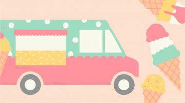July Ice Cream Truck Calendar Wallpaper Sarah Hearts