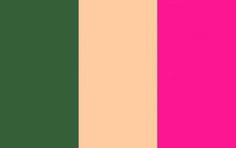 Deep Moss Green Peach And Pink Three Color Background