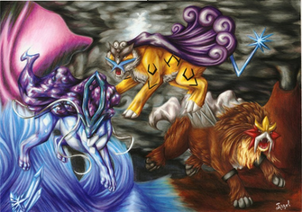 Suicune Raikou Entei By Dragonghostangel