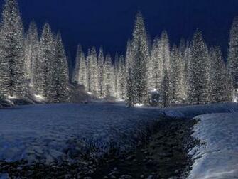 Scenes Background HD Snowy Christmas Scene Wallpaper
