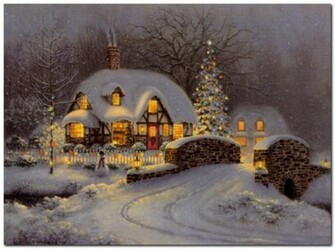 Christmas Cottage Wallpaper The