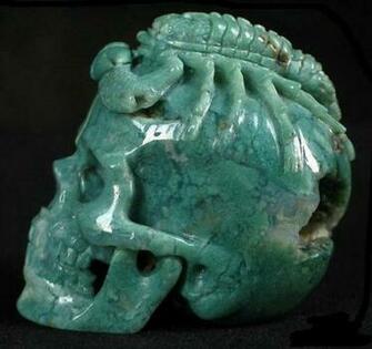 Chrysoprase Crystal Skull With Scorpion Wallpaper