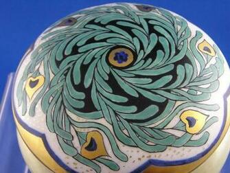 Paroutaud Freres Limoges Peacock Feather Motif Covered Dish C