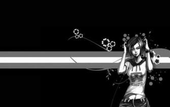 Black And White Abstract Background Flowers Art Designs Wallpaper
