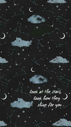 iPhone Wallpaper Aesthetic Sky Stars Moon Shine Galaxy