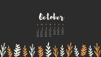 October Calendars Wallpaper