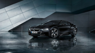 Bmw I8 Frozen Black Wallpaper HD Car