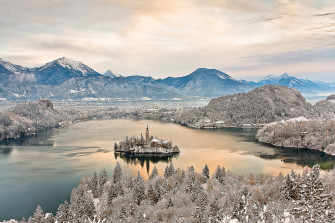 Lake Bled Winter Wallpaper