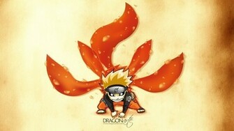 Naruto Chibi Kyuubi Cloak A103 HD Wallpaper