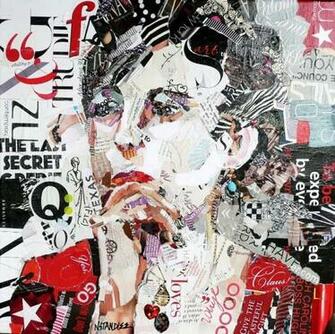 Nancy Standlee Fine Art Torn Paper Collage Portrait By Texas Daily
