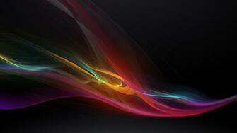 Neon Translucent Curves Wallpaper