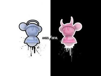 Angel And Devil Wallpaper Stock Photos