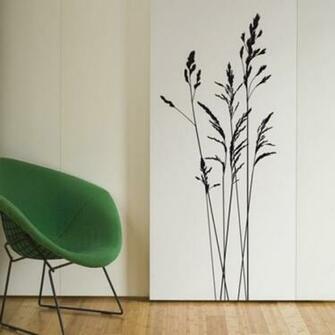 Large Flower Wall Decals Grasscloth Wallpaper