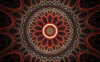 Abstract Circles Shapes Psychedelic Artwork Symmetry Wallpaper