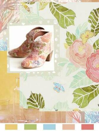 Anthropologie Watercolor Peony Wallpaper