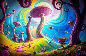 Trippy Alice In Wonderland Wallpaper