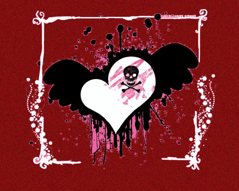 Girly Skull Wallpaper HD Background Desktop