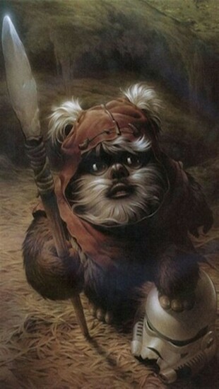 Ewok Painting Art iPhone Wallpaper S 3g
