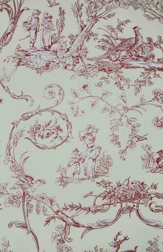 Wallpaper With Farm Workers Pheasants Stags And Dogs Amongst