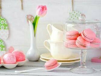 Macarons Rose Beauty Wallpaper HD