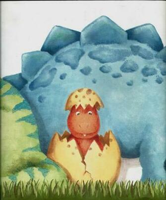 Kids Room Baby Dinosaurs Wallpaper Border