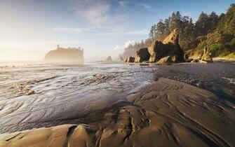 Beach Sea Coast Seashore Sunset Stack Sand Rock