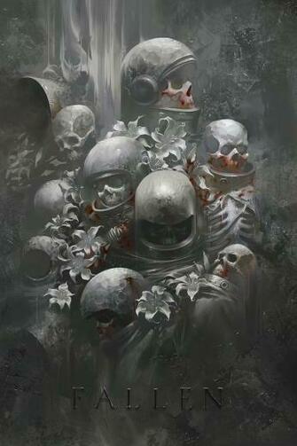 Astronauts Cosmonauts Skulls Skeletons Flowers Digital Illustration