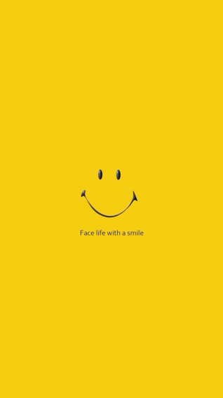 Just Smile Yellow Quotes Wallpaper