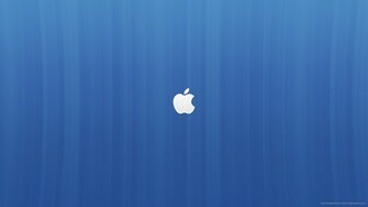 Apple Blue Background Logo Wallpaper Computers