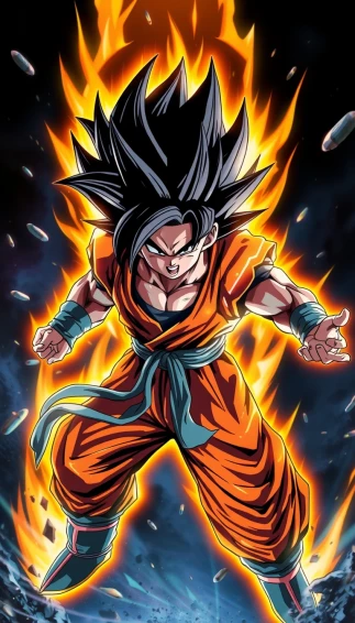 Black Goku Mobile Wallpaper