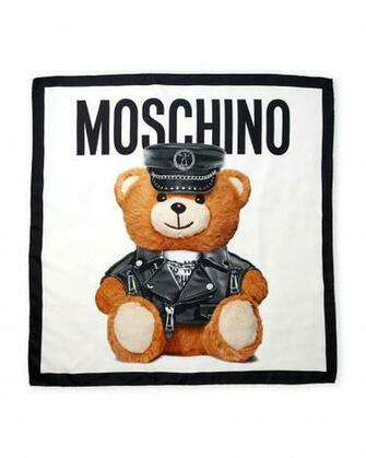 Moschino Silk Bear Scarf Apparel Accessories In