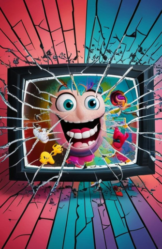 Cracked Tv Screen Prank Wallpaper
