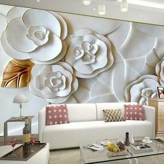 Brief 3d Wallpaper For Living Room Sofa Tv Background Wall