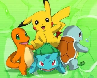 Pikachu Charmander Balbasaur Squirtle Wallpaper