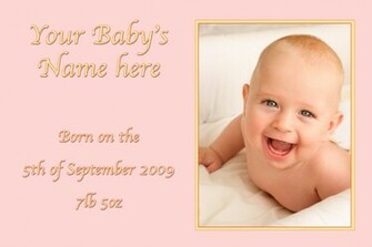 New Baby On Pink Background
