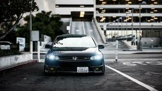 Wallpaper Honda Civic Si Black Front