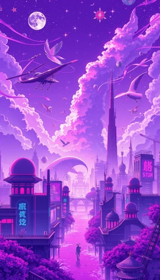 Cool Anime Purple Wallpaper