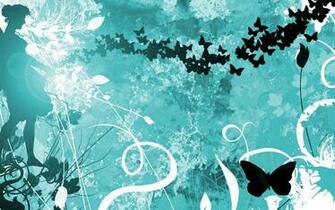Turquoise Vlinder Wallpaper