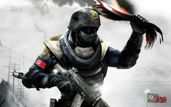 Soldier From The Division Holds A Burning American Flag