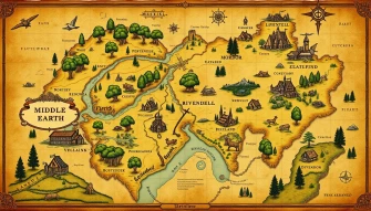 Map Of Middle Earth Wallpaper