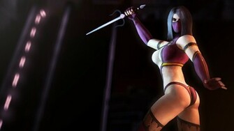 Mileena Close Up By The Combine Customization Wallpaper Macabre Horror