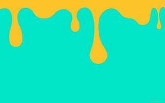 Simple Desktop Wallpaper Orange Teal Drips